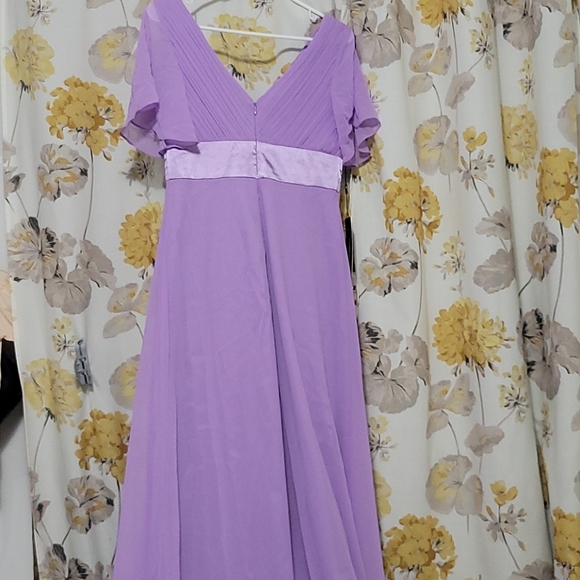 Formal long dress purple dress flowy size 8 - Picture 8 of 11